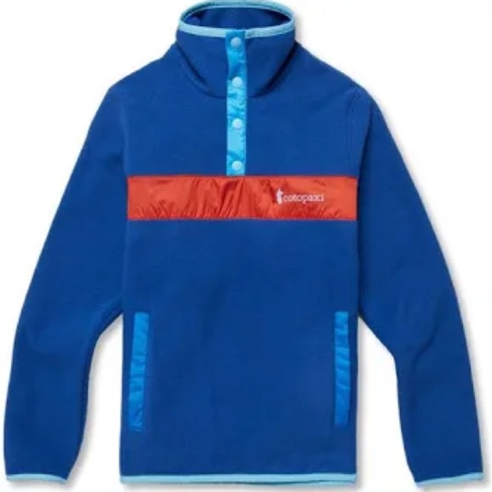Women’s Cotopaxi Vibrant Blue Fleece with Red Stripe Pullover